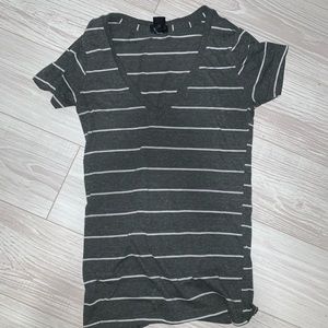 Gray and white striped shirt size small wet seal